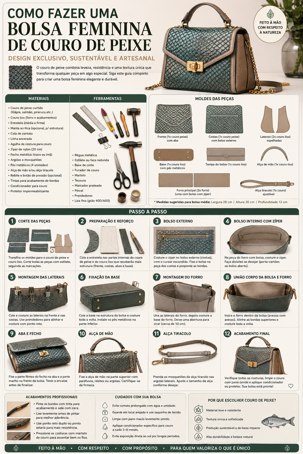 Handtasche aus Fischleder